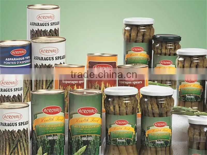 Canned Green Asparagus Tips and Cuts/Canned Food/Canned Vegetables