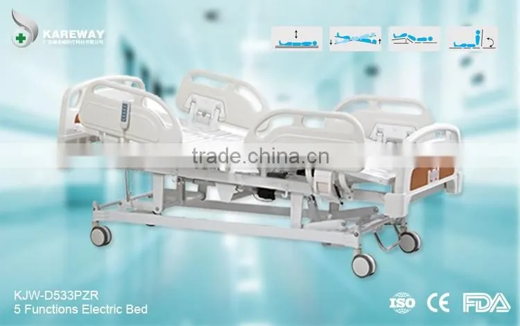 5 functions ICU electric orthopaedics hospital bed with rails
