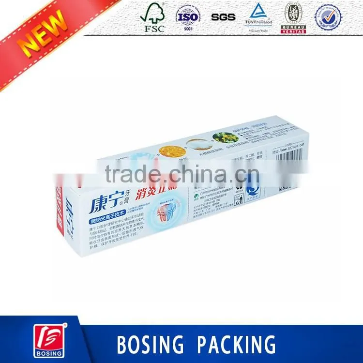 china factory manufactured toothpaste packaging box