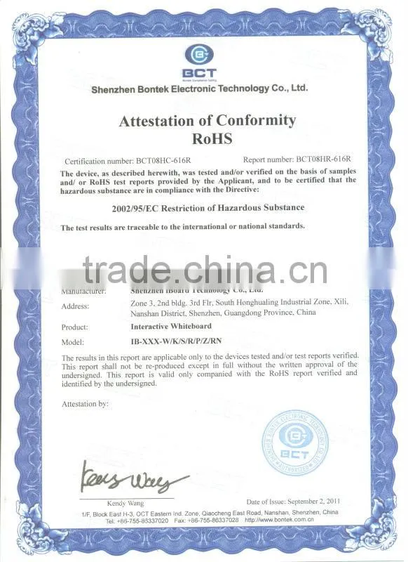 "IBoard 65inch IR Multi-Touch Monitor for Exhibition Hall/Meeting Room/smart classroom"
