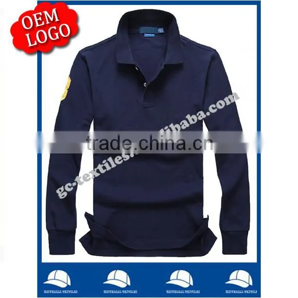 High Quality Low Price Comfortable Long Sleeve Polo Shirt With logo Embroidery