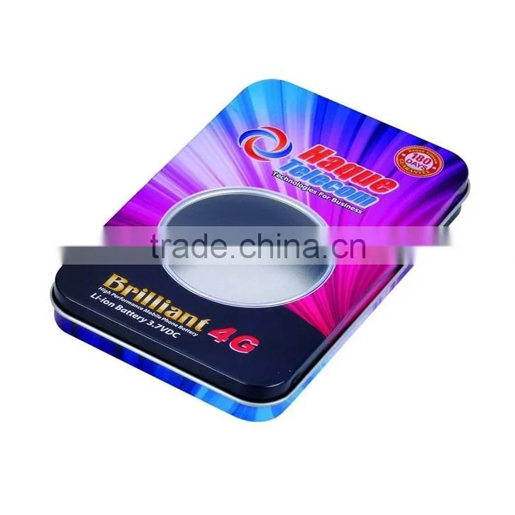 rectangular shape metal game card tin box