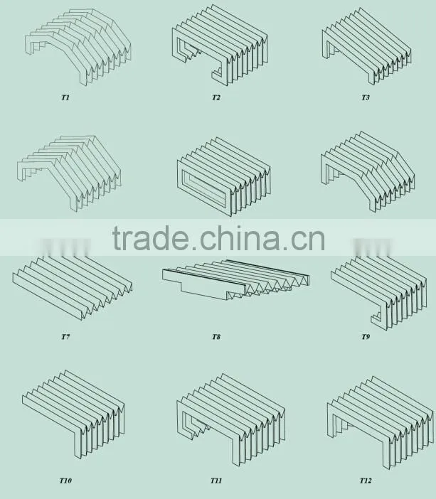 Professional PVC Supporint Plastic Dust Cover Bellow Rectangle Round U type