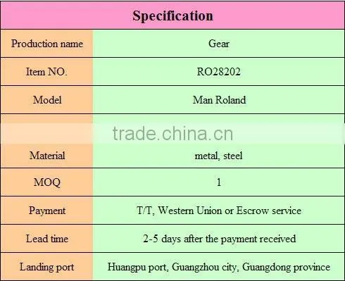 Roland spare parts, gear RO28202 for Roland printing machine
