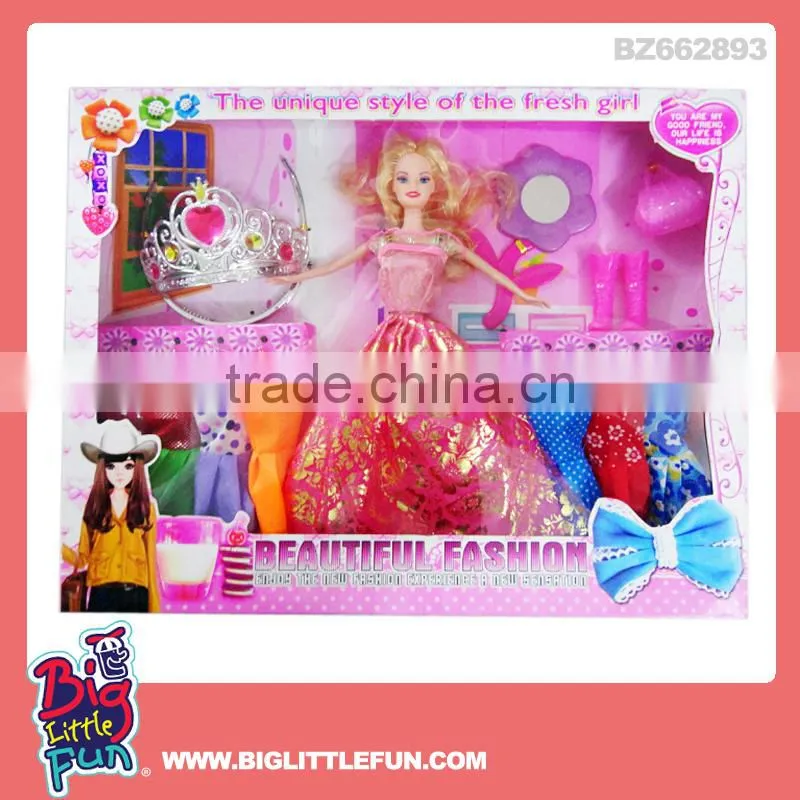 11 inch solid doll toy little girl love doll