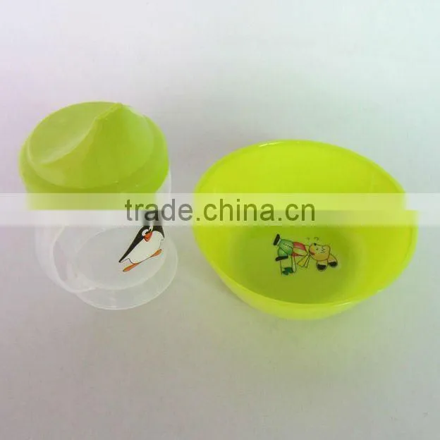 5pcs oval plate plastic unbreakable picnic set
