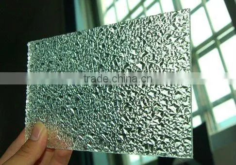 Clear polycarbonate diamond embossed sheet for /office desk