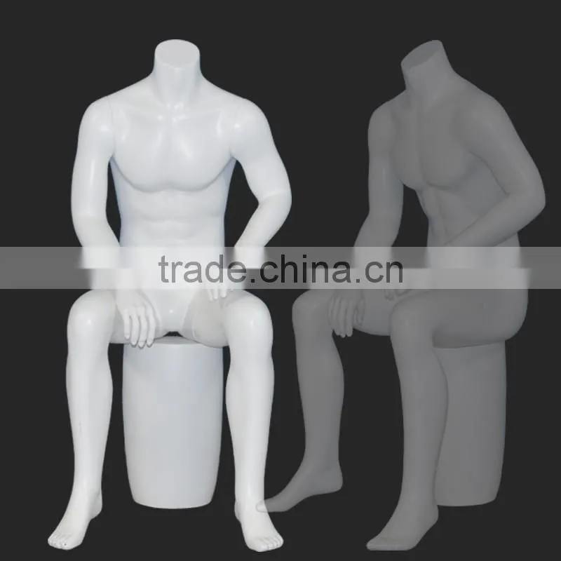 2016 Fashion Stand Male Headless sitting Mannequin for window display