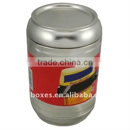 Round large tin box
