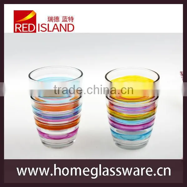 glass manufactory supply 8oz glass cup, hand -painted drinking glass tumbler,