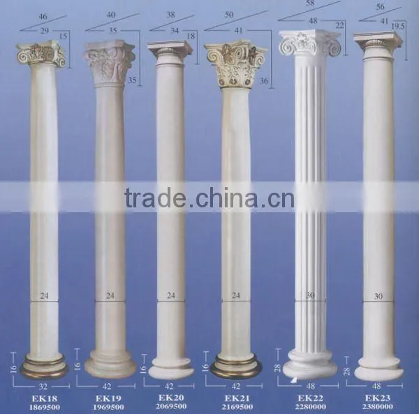 Fluted Marble Roman Round Pillar