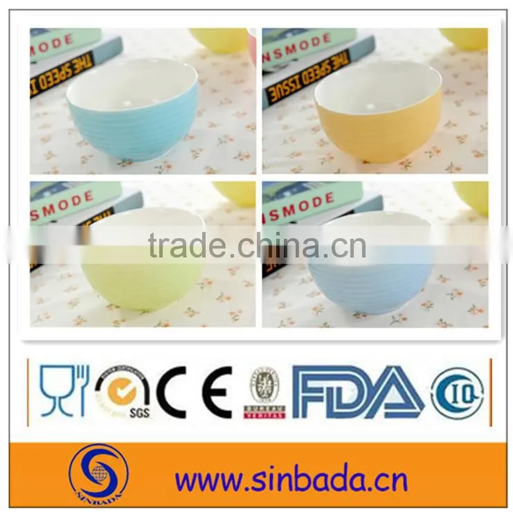 colorful ceramic bowl with screw-thread