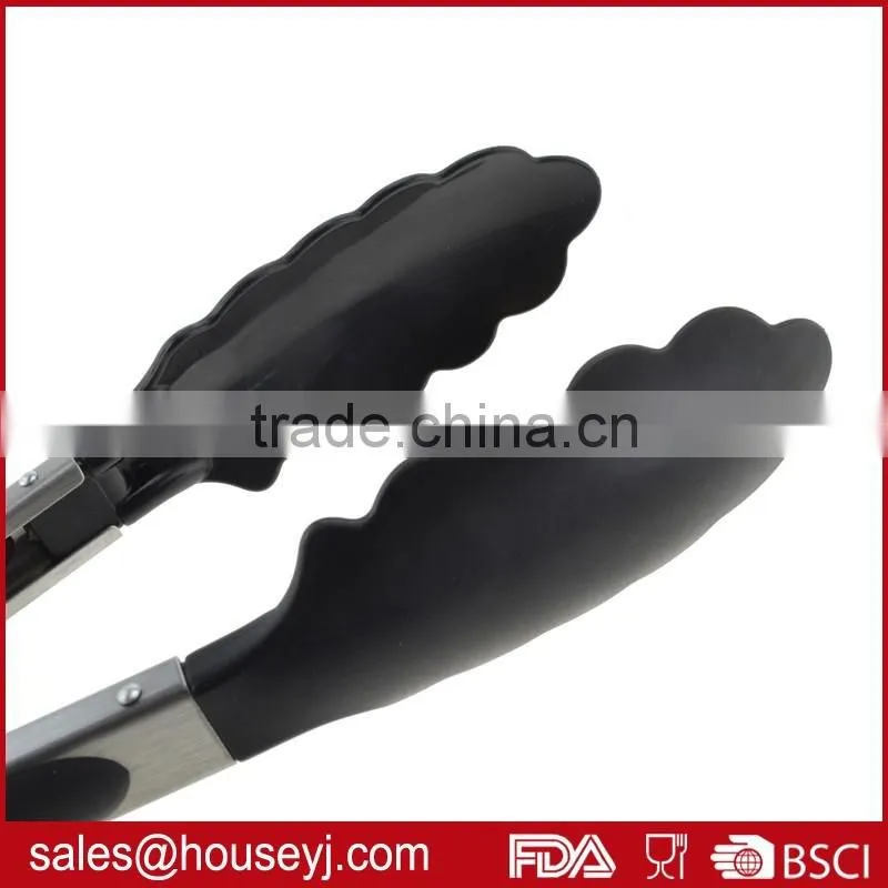 10 inch high quality stainless steel bread tongs food tongs kitchen serving tongs