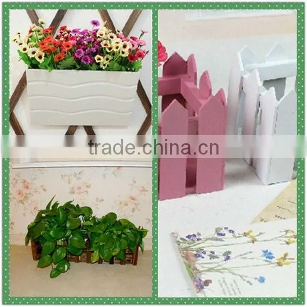 wholesale wood flower pot Wood fence box Hanging basket