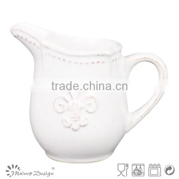 Stoneware Houseware white ceramic water pitchers
