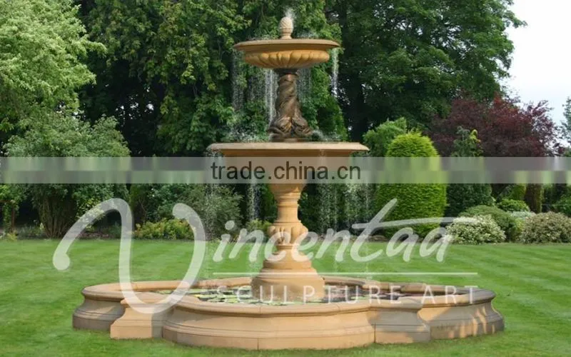 China supply outdoor decoration hand carved natural marble statue garden fountain
