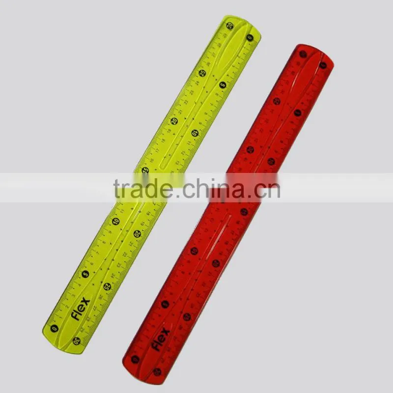 30cm clear PVC flexible plastic rulers
