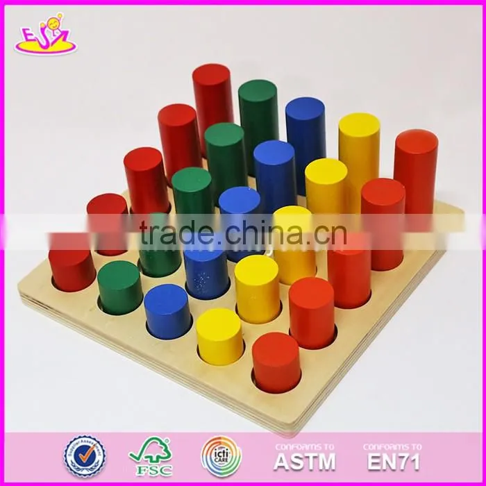 2017 New design toddlers geometry blocks wooden montessori learning materials W12F013