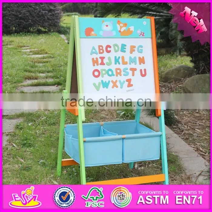 New wooden magnetic drawing board for kids,best sale wooden magnetic drawing board for toddlers W12B102-S