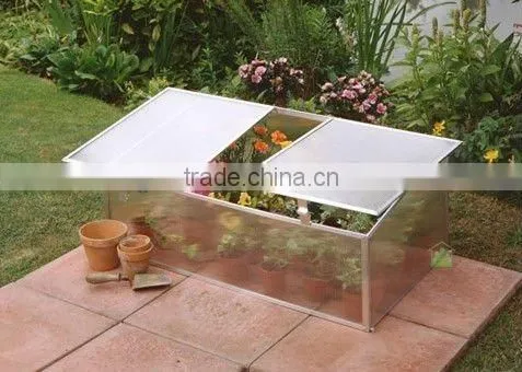 white cold frame with two vents
