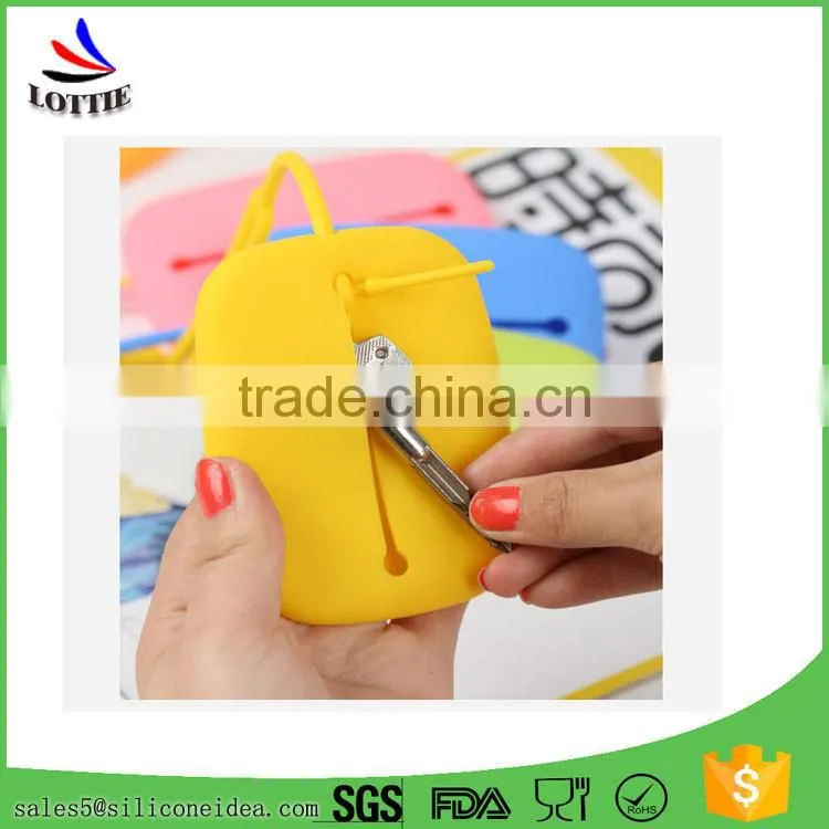 New design Portable silicone key holder bag,silicone smart wallet,key holder wallet