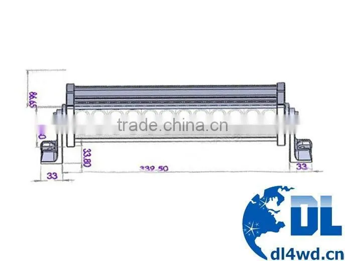 supper bright led work light 10-30v led light bar 72w offroad led driving light