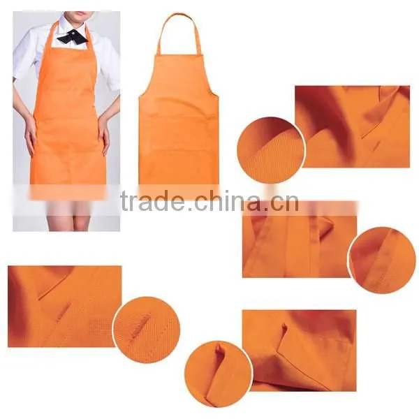 logo can be printedUnisex Restaurant Home Kitchen Cooking Craft Work Commercial Kit Apron With Pockets