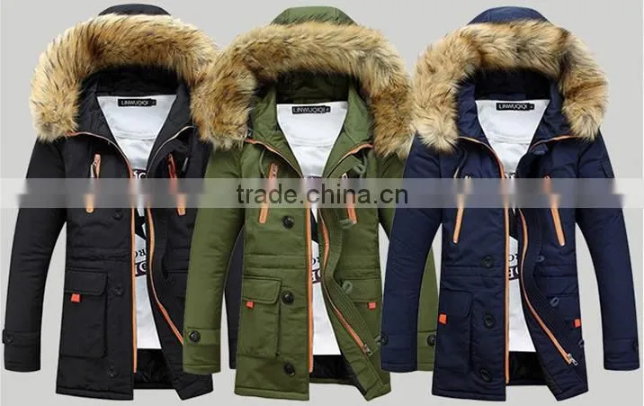 Custom Super warm windproof jacket unisex parka cotton padded winter jacket