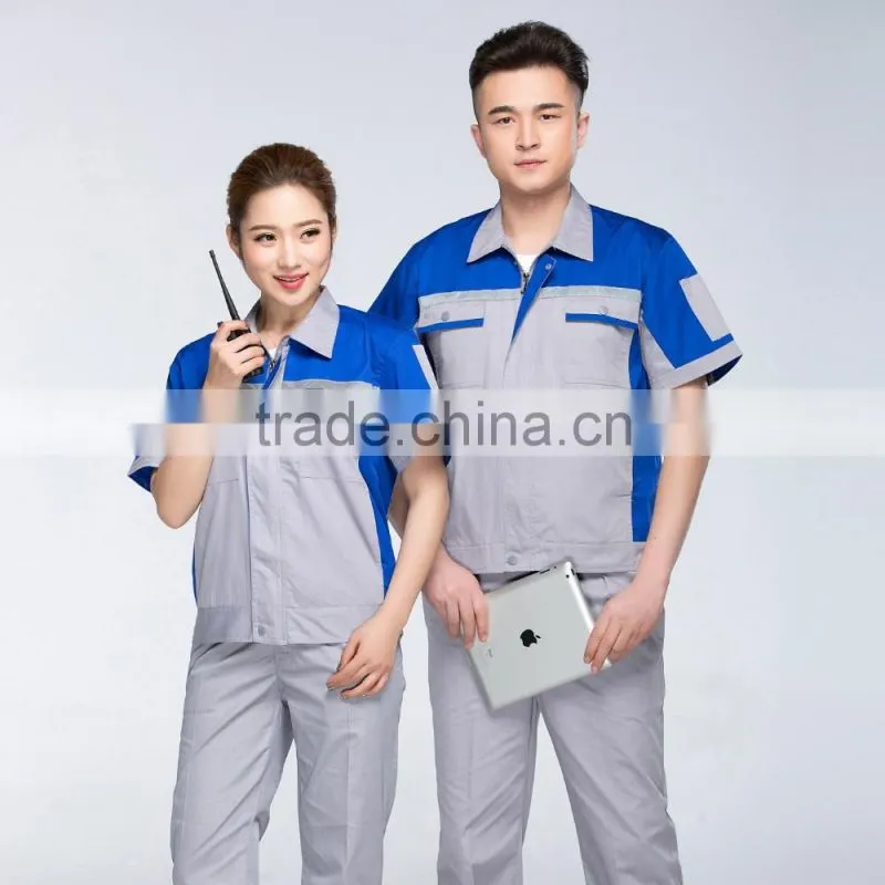 2017 Fashion workwear new design work clothes coverall suit work uniform summer workwear