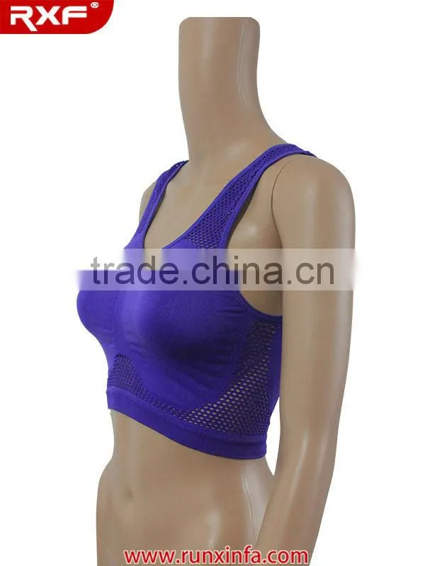 2015 Yoga Breathable seamless sport bra / Runxinfa sports bra factory