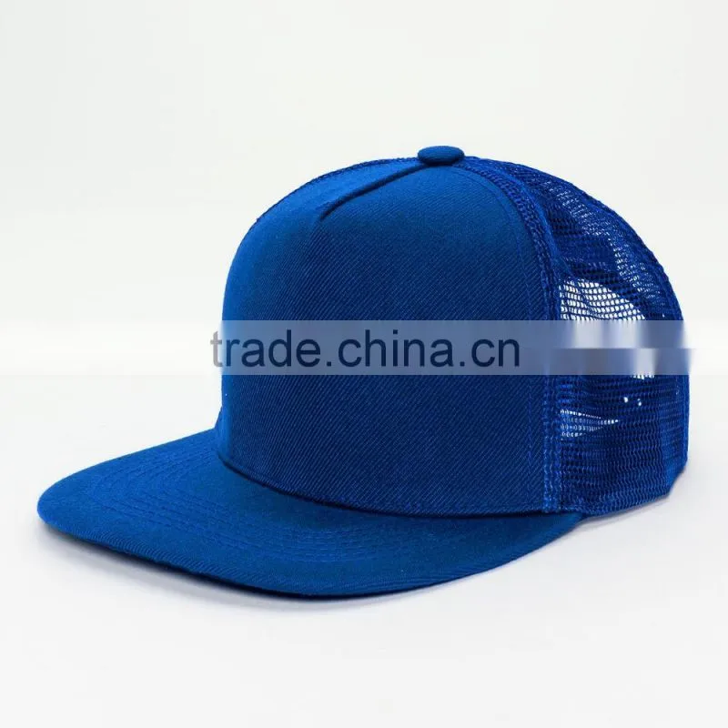 Wholesale Cheap Black Plain Fitted High Quality Trucker Mesh Cap