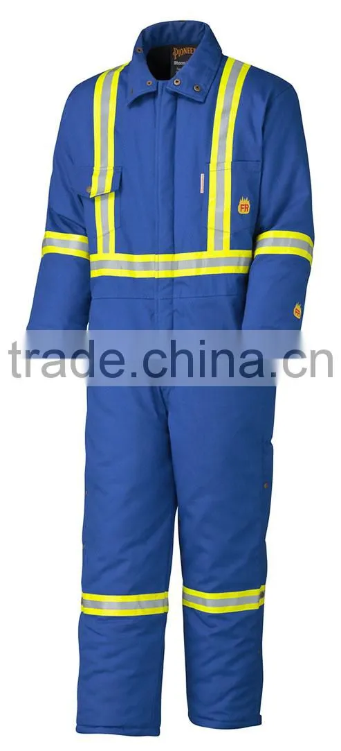 cotton winter insulated oil field reflective coverall flame retardant work garment