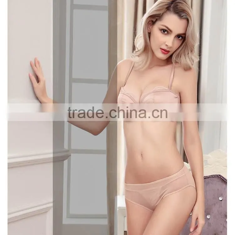 Lovely girl seamless push up lace bra panty set sexy photos