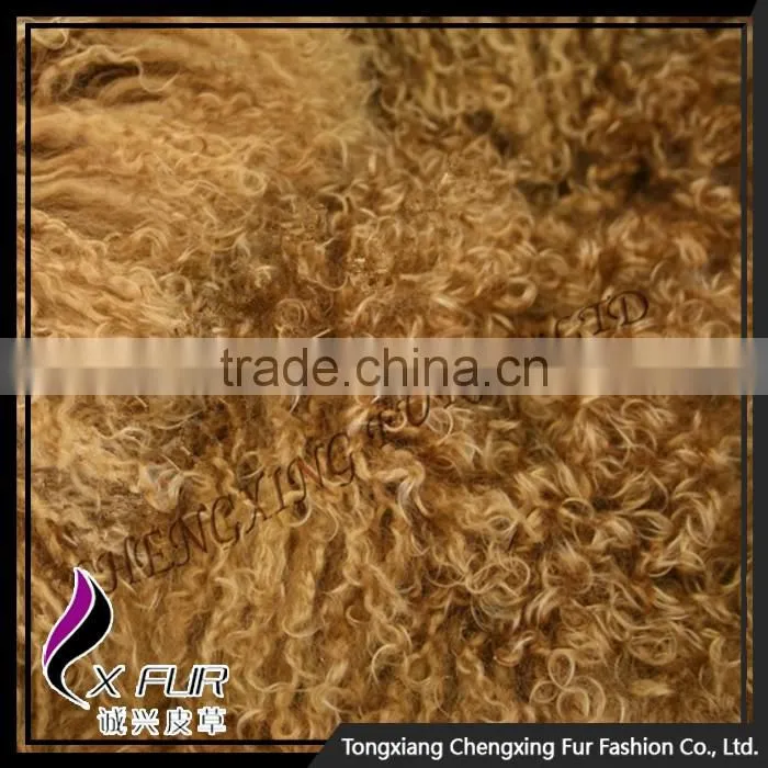 CX-D-23D Home Customize Design Genuine Mongolian Lamb Fur Blanket