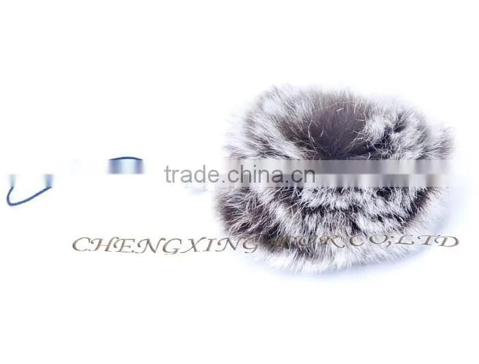 CX-A-54G Mobile Phone Straps Women Rex Rabbit Fur Cell Phone Charm