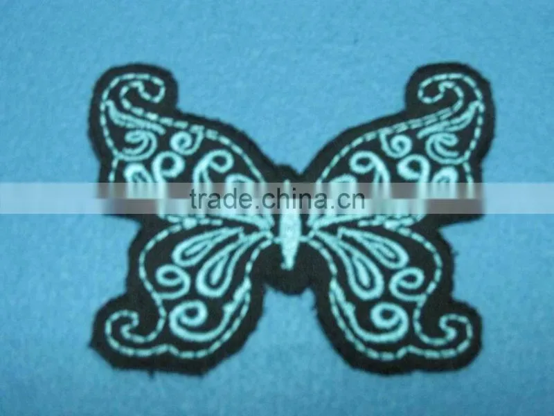 cotton crochet appliqued patch