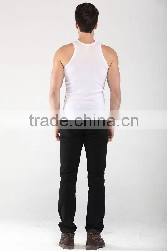 Custom 100%Cotton fitness tank top,100%Cotton GYM tank top