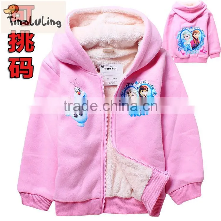 2015 New Winter Girl's winter Cotton Colar Fleece Jackets,Kids Coats,Children's Outwear