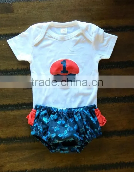 Newborn Baby Bodysuit Baby Girl Gift Set 3 -24 months Organic Ruffled Bloomers With Bodysuit Baby Girls Outfit Cute Cake Shirt