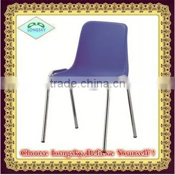 modern furniture stackable plastic chair with metal legs dinning chair