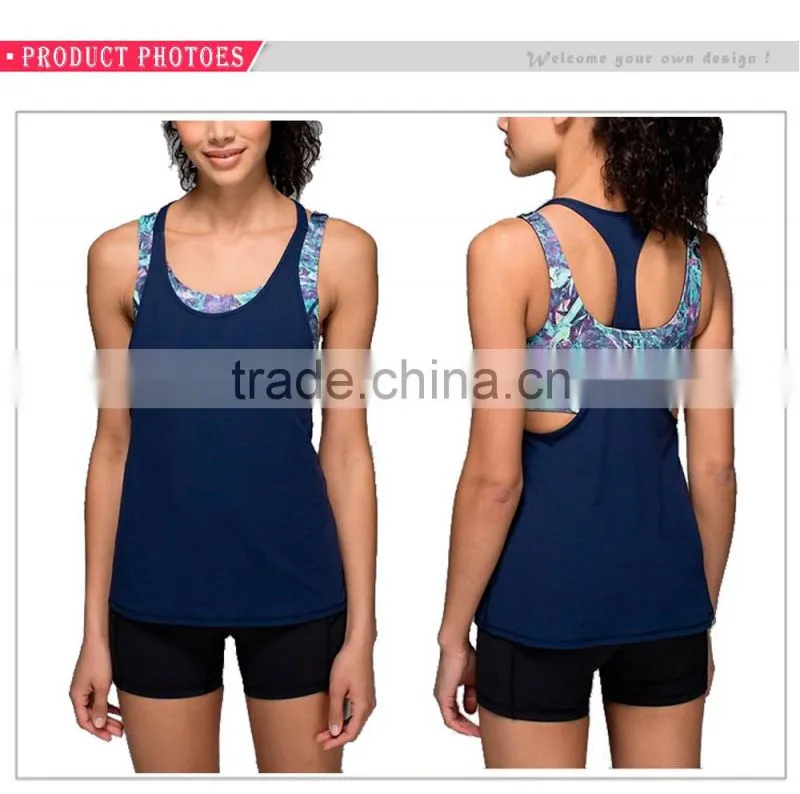 ladies tops latest design Custom fitness sports gym yoga tank top