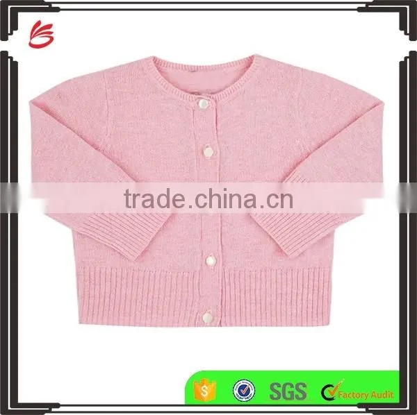Customed Olive Green Shinny Long Sleeve Buttons Closured Cashmere Cardigan for Little Girls