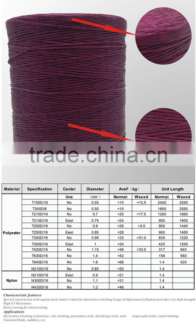 500 meters 1 mm flat braided waxed sewing thread