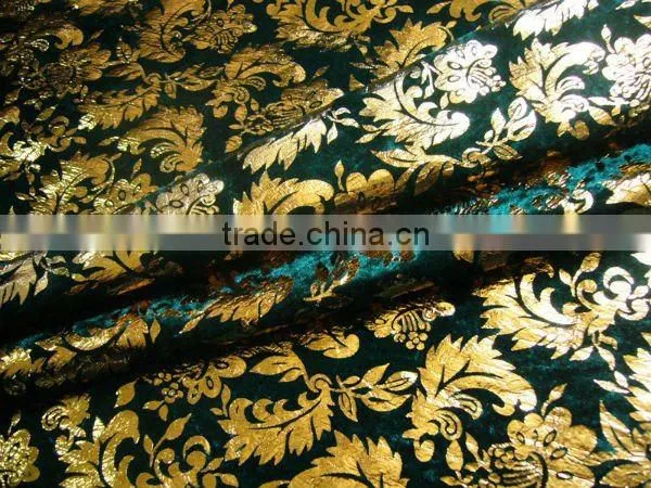 2013 New design 100% polyester bronzed dense velvet fabric for garment