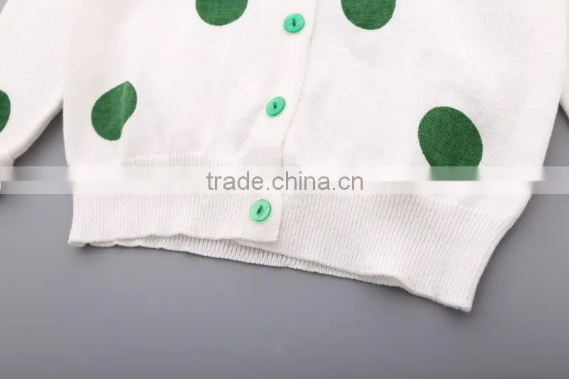 Children clothing tops design woolen hand knit neck sweater for girls
