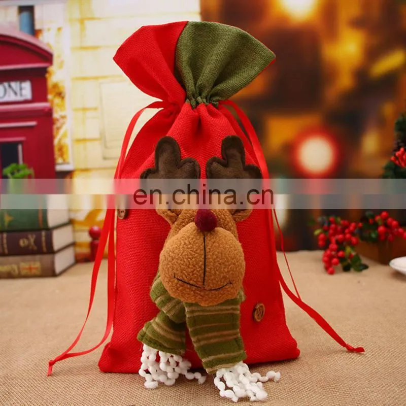 3 Style Christmas gifts Santa Claus sack kids candy christmas bag