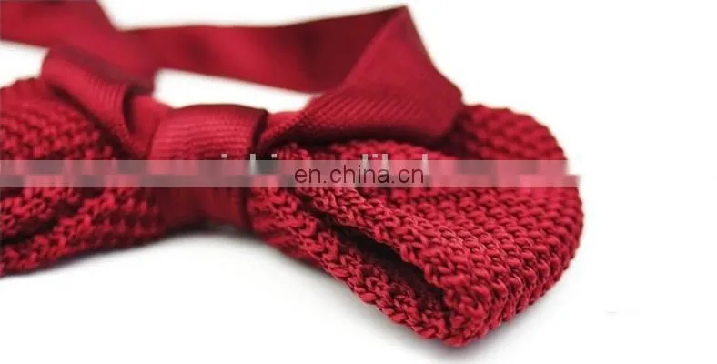 plain color knitted bowtie
