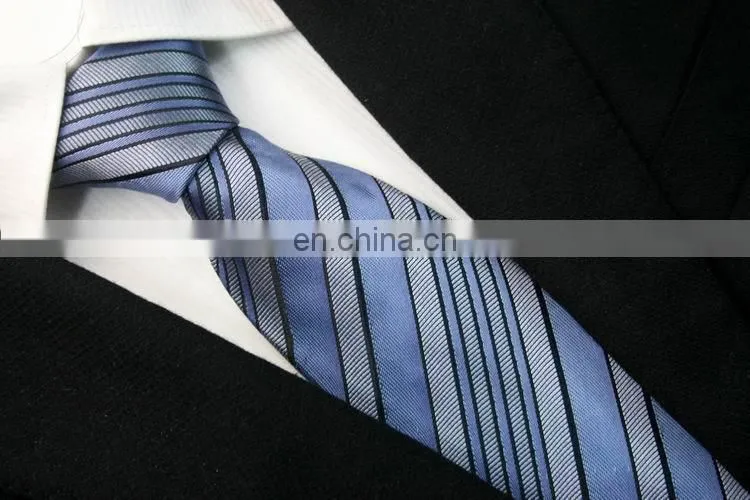 fashion design mens necktie blue stripe school uniform tie