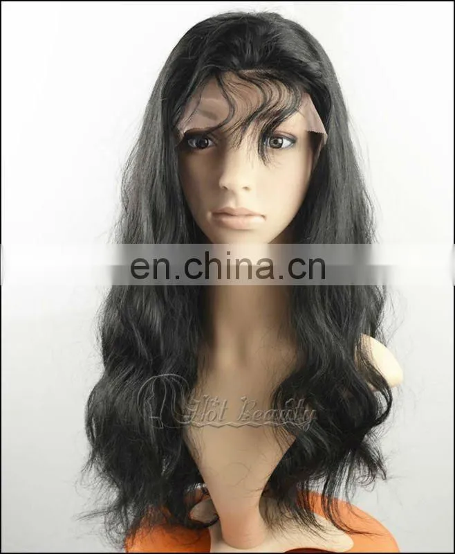26" Long size Indian virgin hair front lace wig