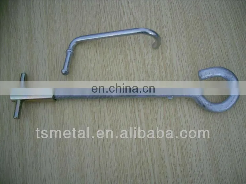 Galvanized steel insulator hook eye bolt with washer